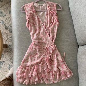 NWOT All Saints Pink Priya Wrap Dress (Medium)